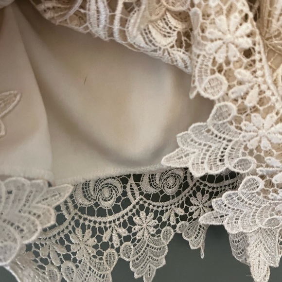 Vintage Joan&Lucy embroidered overlay tank fully lined size large cream - Picture 7 of 9